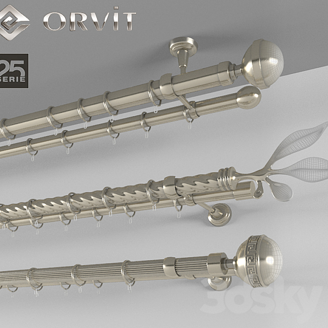 Curtain Rods 3ds Max - thumbnail 1