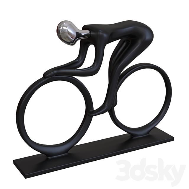 Cyclist figurine 3DSMax File - thumbnail 1