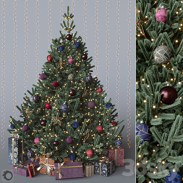 Dark cristmas tree 3DS Max - thumbnail 1