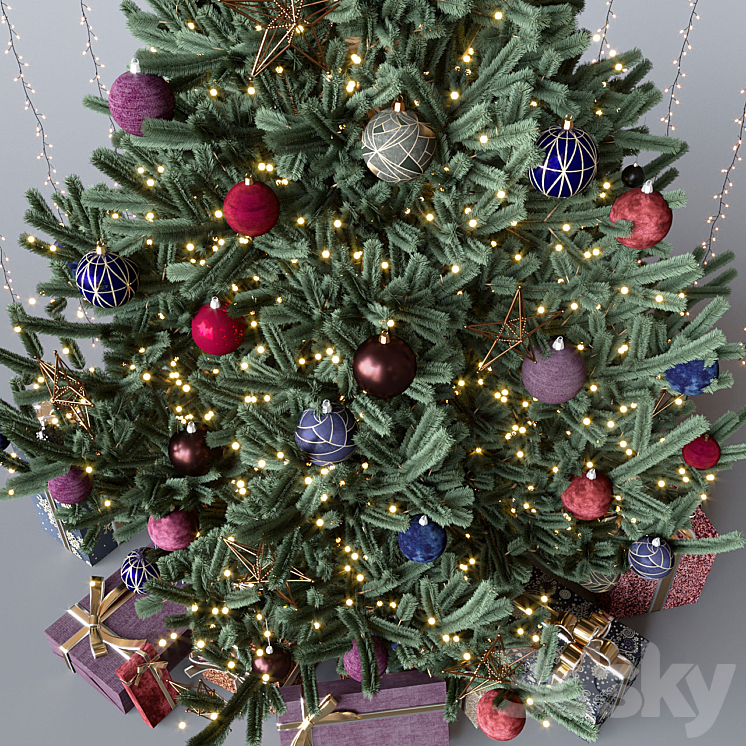 Dark cristmas tree 3DS Max - thumbnail 2