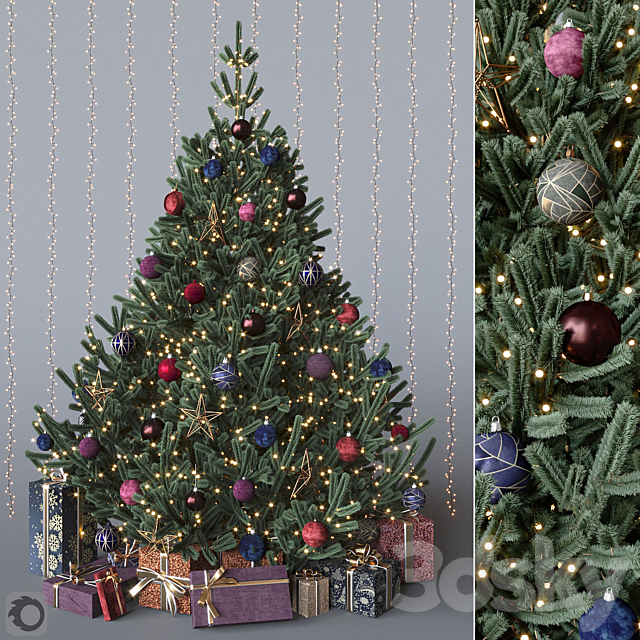 Dark cristmas tree 3DSMax File - thumbnail 1