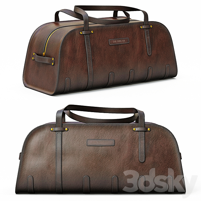 DE BRUIR Leather Sports Bag 3DSMax File - thumbnail 1