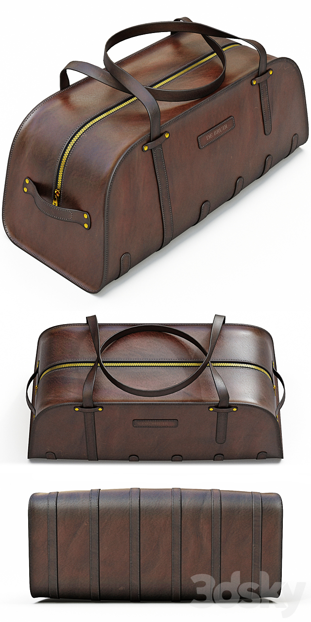 DE BRUIR Leather Sports Bag 3DSMax File - thumbnail 2