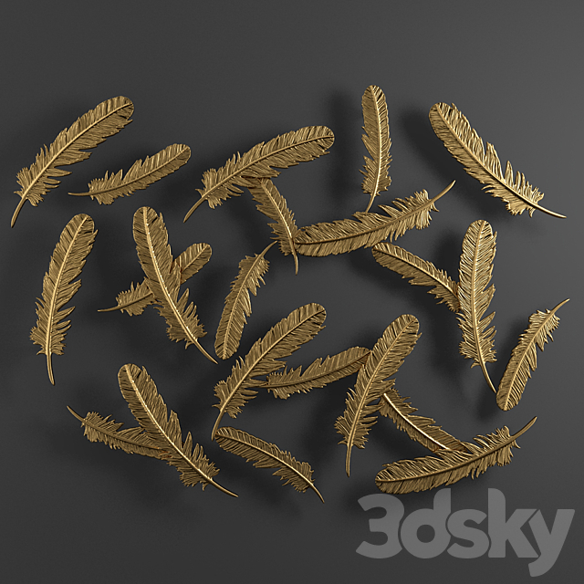 Decor feathers panel 3DSMax File - thumbnail 1