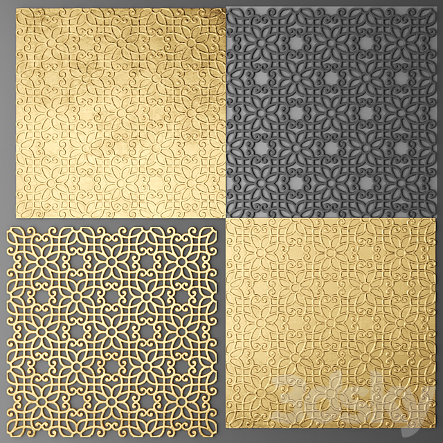 Decor for wall. Panel. 3D 3ds Max - thumbnail 1