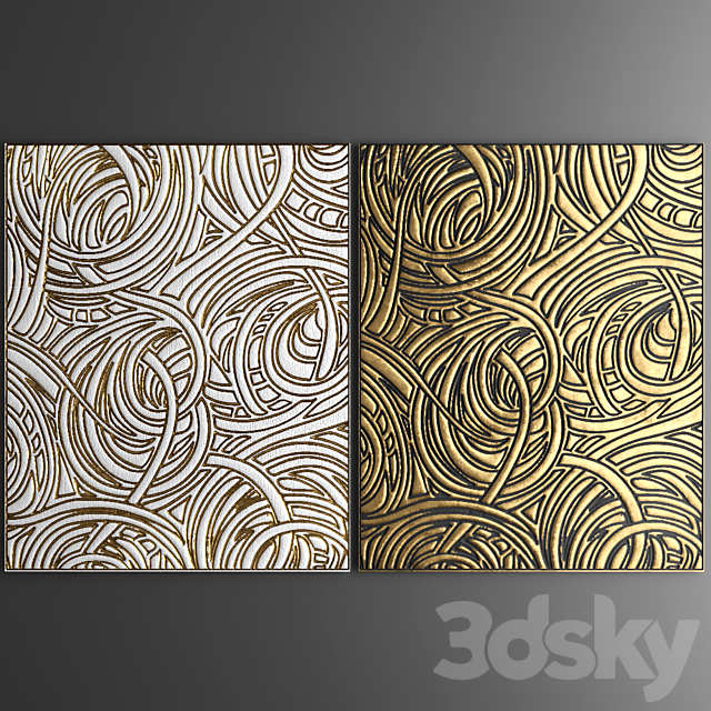 Decor for wall. Panel. 3D 3ds Max - thumbnail 1