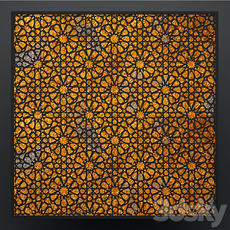 Decor for wall. Panel. 3D 3DS Max - thumbnail 1