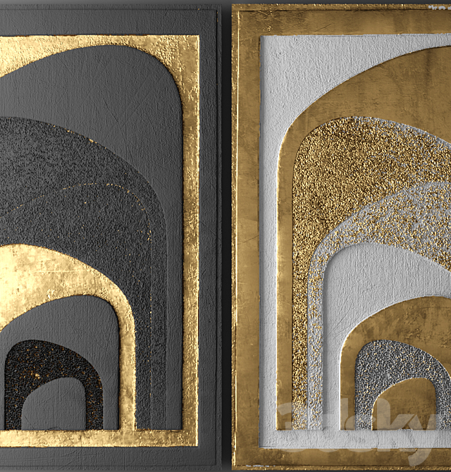 Decor for wall. Panel. 3D 3DS Max Model - thumbnail 2