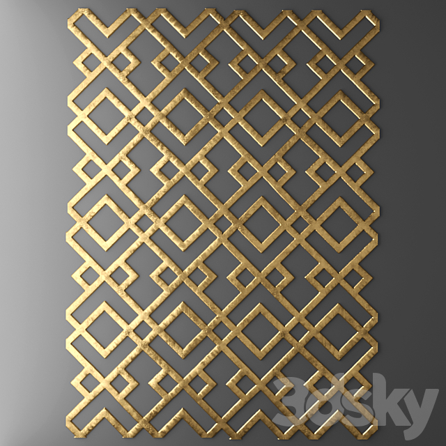 Decor for wall. Panel. 3D 3DS Max Model - thumbnail 1