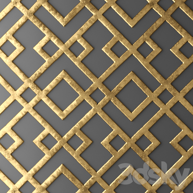 Decor for wall. Panel. 3D 3DS Max Model - thumbnail 2