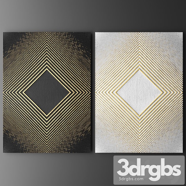 Decor For Wall Panel 3D 3dsmax Download - thumbnail 1