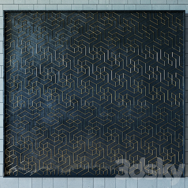 Decor for wall. Panel. 3D 3DSMax File - thumbnail 1