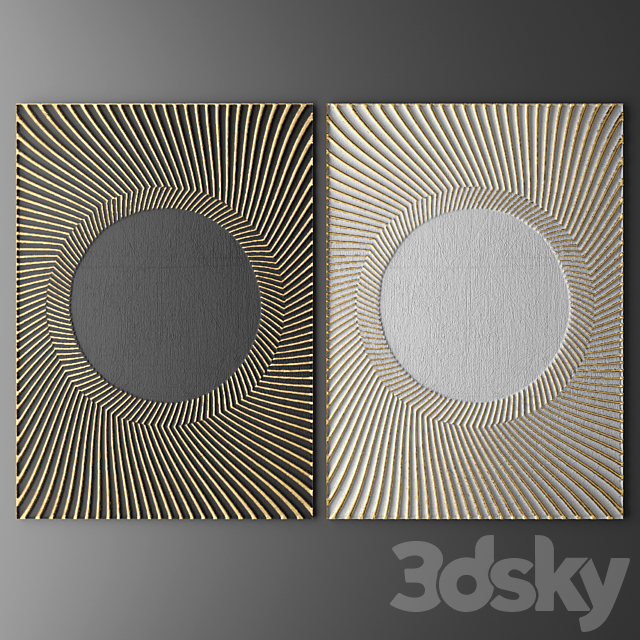 Decor for wall. Panel. 3D 3DSMax File - thumbnail 1