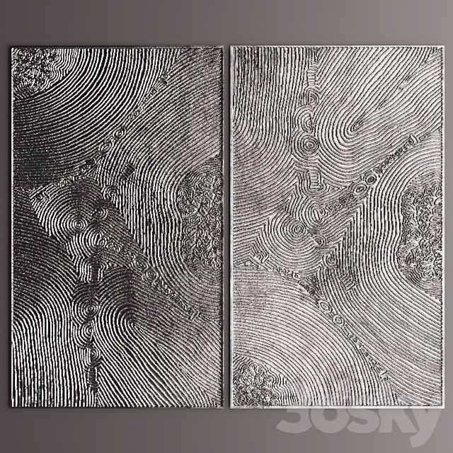 Decor for wall. Panel. 3D 3DSMax File - thumbnail 1