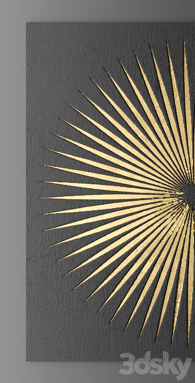 Decor for wall. Panel. 3DS Max Model - thumbnail 2