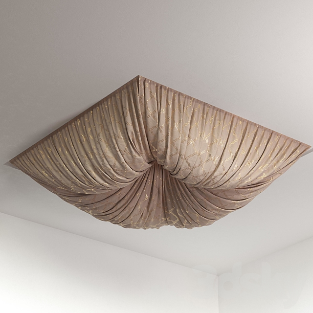 Decor from fabric to the ceiling 3DS Max Model - thumbnail 2