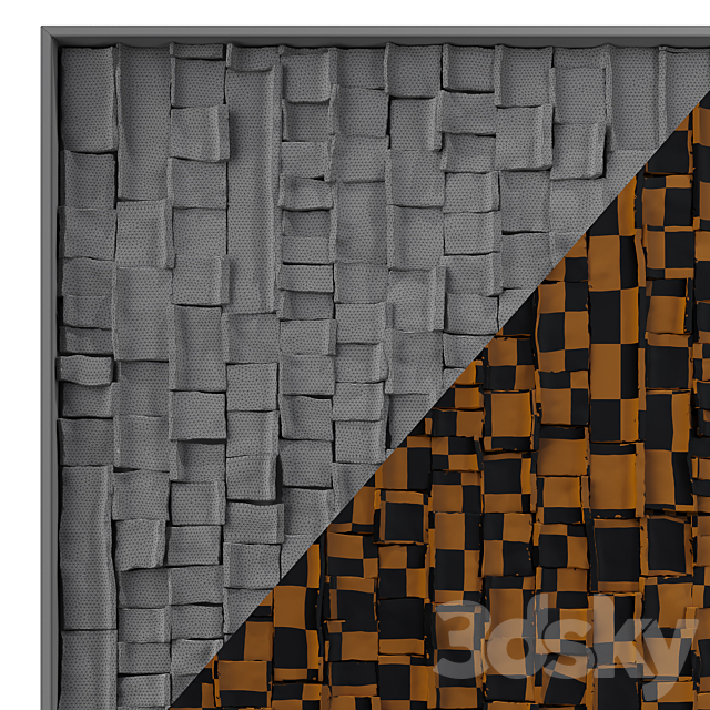 Decor panel 02 3ds Max - thumbnail 3