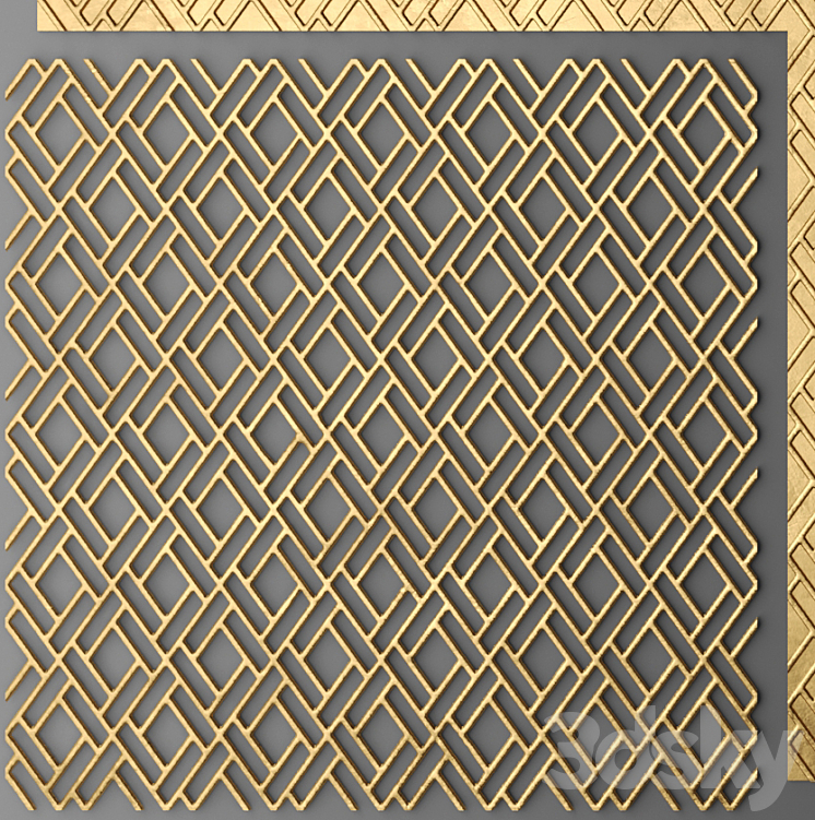 Decor. Panel. Lattice. 3DS Max - thumbnail 2