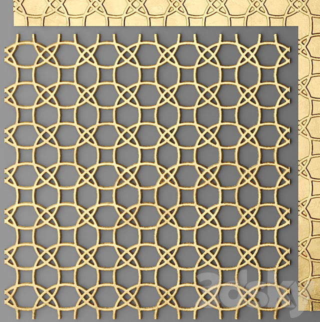 Decor. Panel. Lattice. 3DSMax File - thumbnail 2