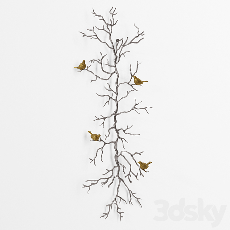 “Decor wall metal “”Branch””” 3DS Max - thumbnail 1