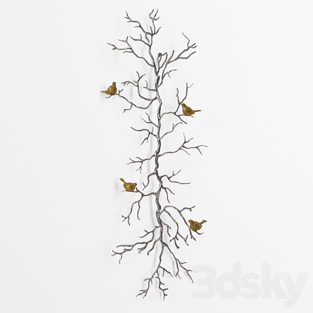 Decor wall metal “Branch” 3DSMax File - thumbnail 1