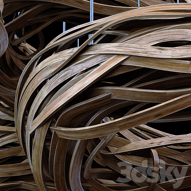 Decor wood nest n1 _ Decor wood nest No. 1 3DSMax File - thumbnail 3