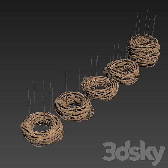 Decor wood nest n1 _ Decor wood nest No. 1 3DSMax File - thumbnail 6