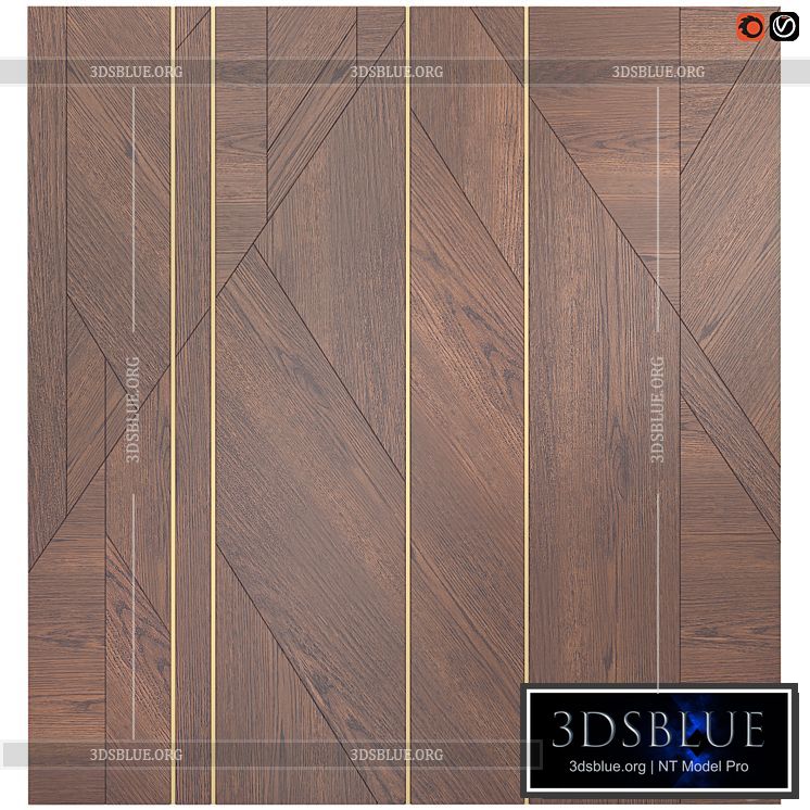 Decor wood Panel 26 3DS Max - thumbnail 3