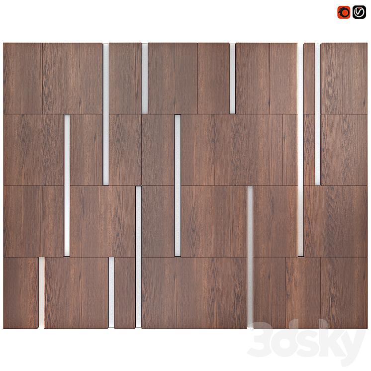 Decor wood Panel 33 3DS Max - thumbnail 1