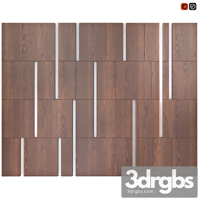 Decor wood panel 33 3dsmax Download - thumbnail 1