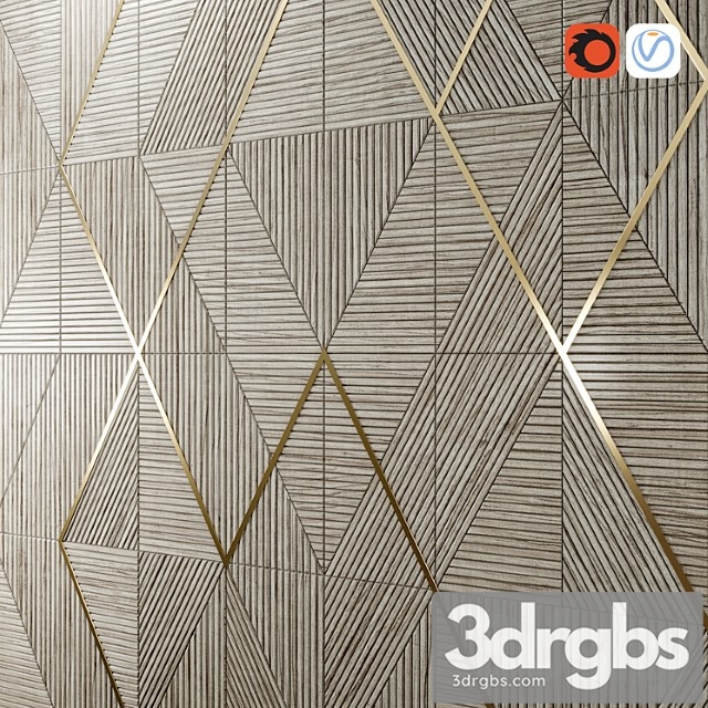 Decor wood panel 3dsmax Download - thumbnail 1