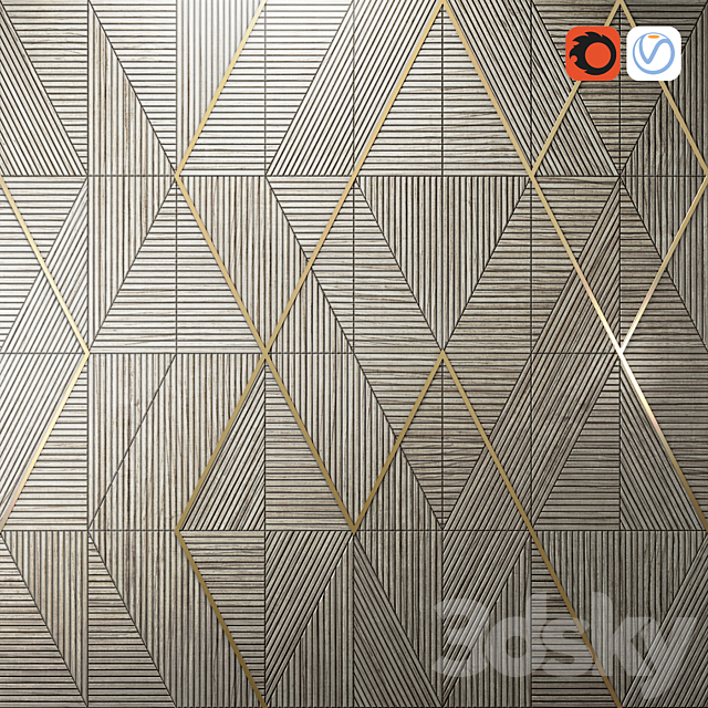 Decor wood panel 3DSMax File - thumbnail 2