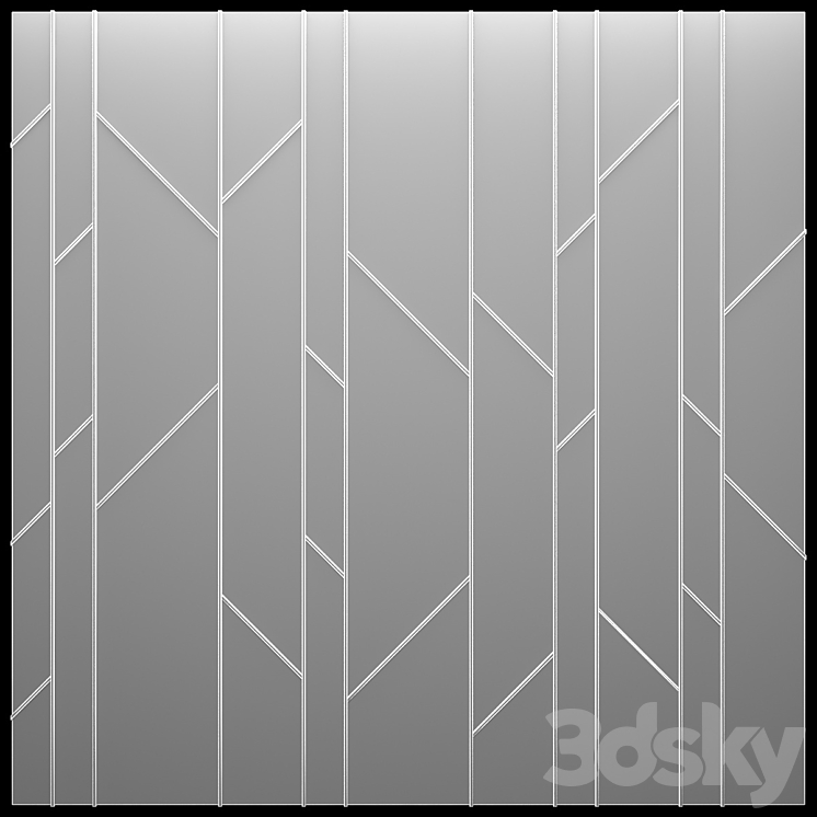 Decor wood panel 41 3DS Max - thumbnail 2