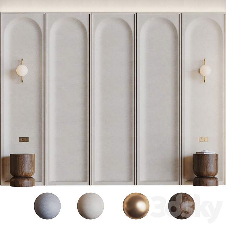 Decorative 3D panel 004 3DS Max Model - thumbnail 2