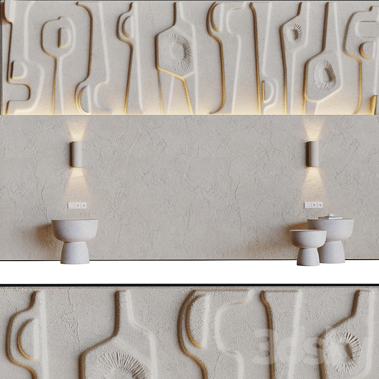 Decorative 3D panel 005 3DS Max Model - thumbnail 1