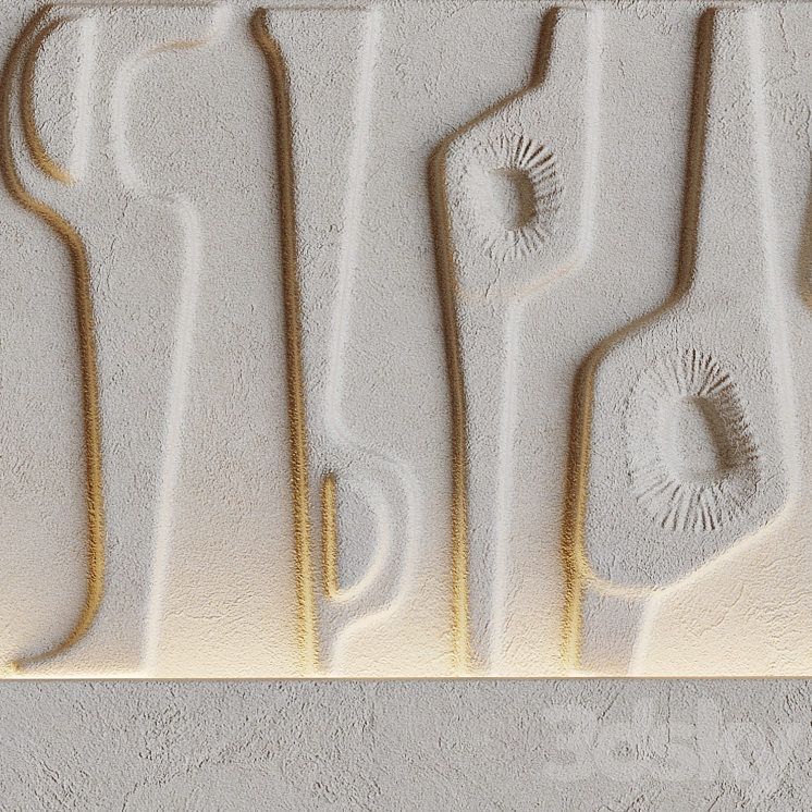 Decorative 3D panel 005 3DS Max Model - thumbnail 2