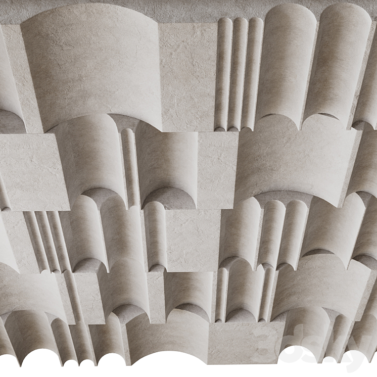 Decorative 3D wall panel 013 3DS Max Model - thumbnail 2