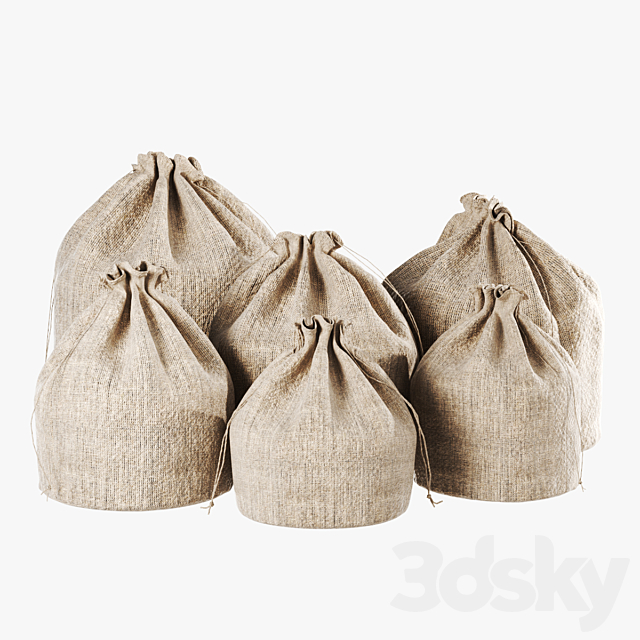 Decorative bags 3DS Max Model - thumbnail 2