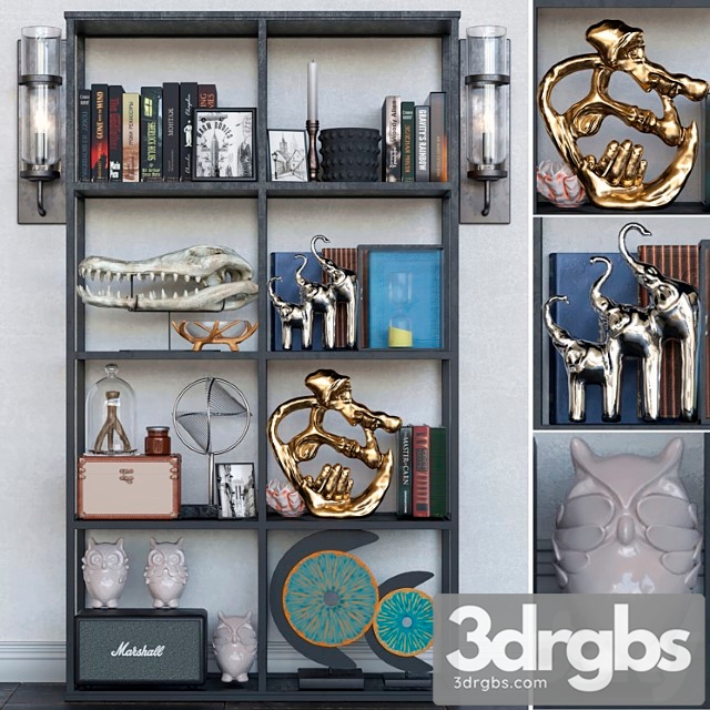 Decorative decor set 44 3dsmax Download - thumbnail 1