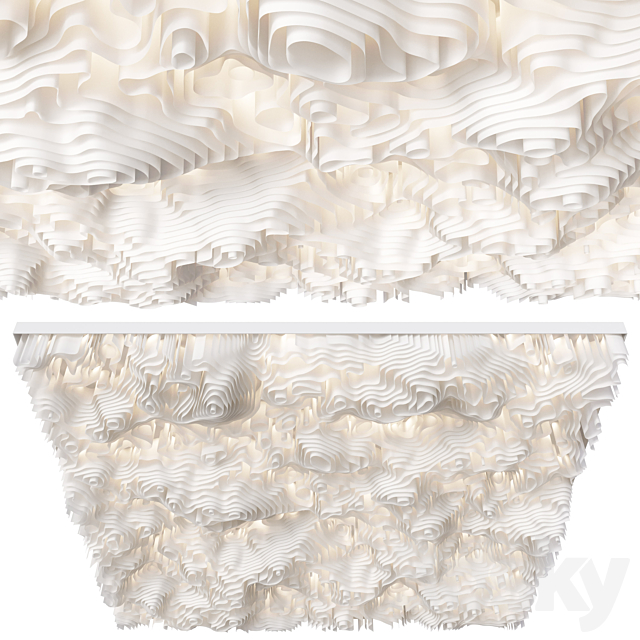 Decorative fabric ceiling 3ds Max - thumbnail 1