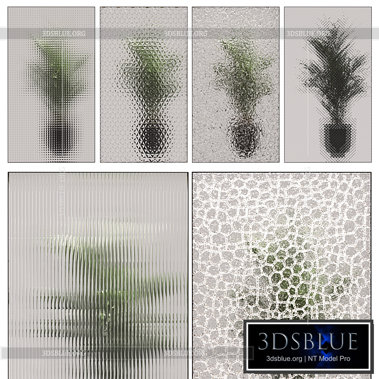 Decorative glass partition 01 3DS Max - thumbnail 3