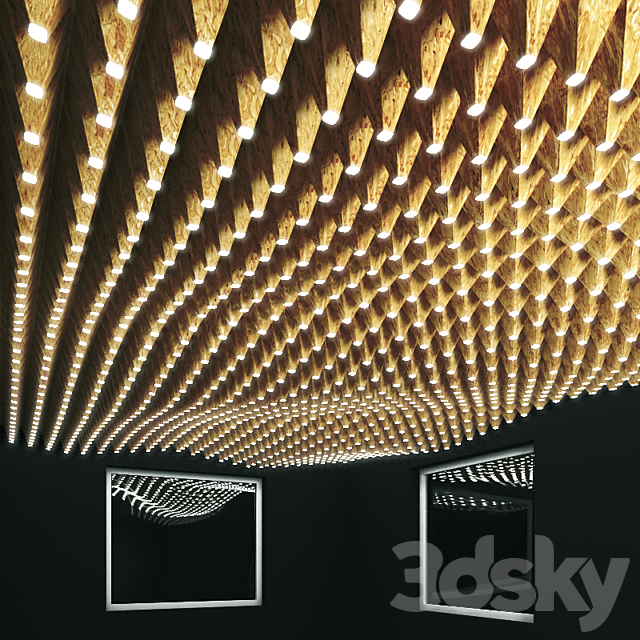 Decorative LED ceiling 3DS Max Model - thumbnail 2