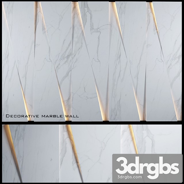 Decorative marble wall 3dsmax Download - thumbnail 1