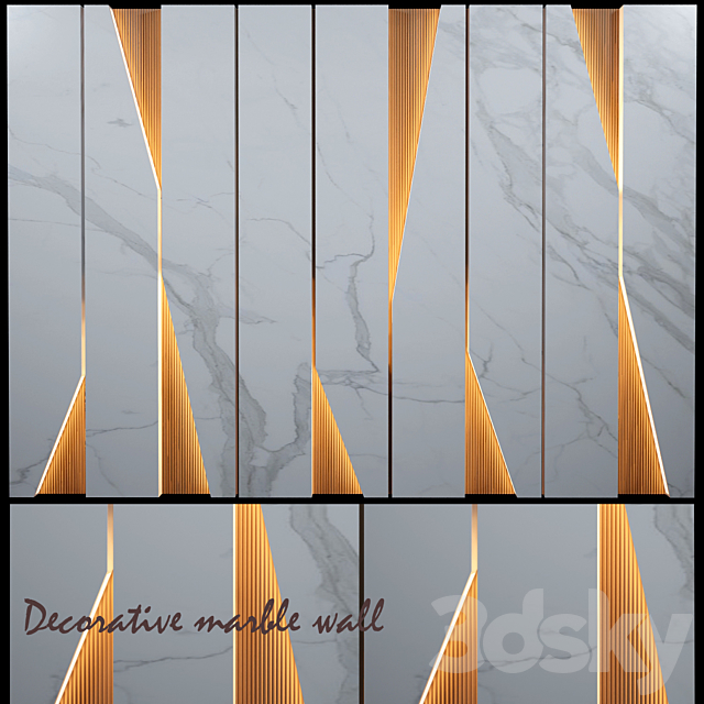 Decorative marble wall 3DSMax File - thumbnail 1