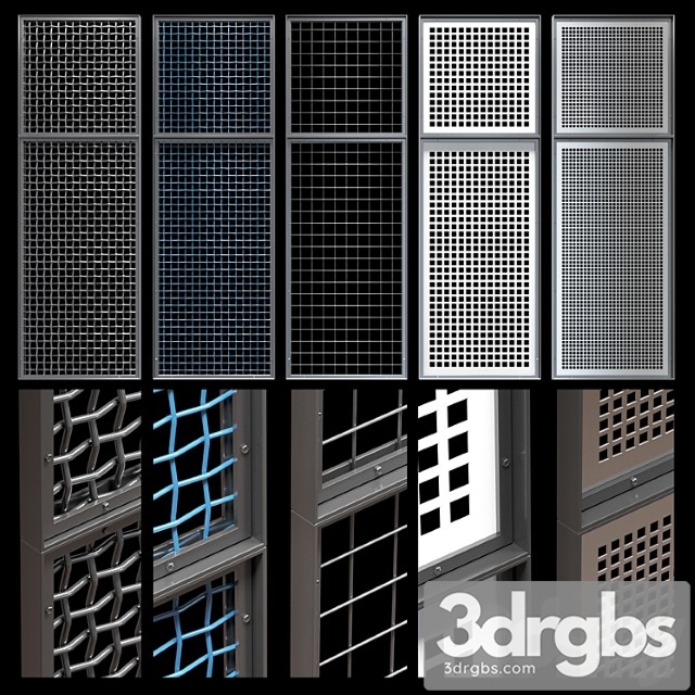 Decorative metal lattices – quad 3dsmax Download - thumbnail 1