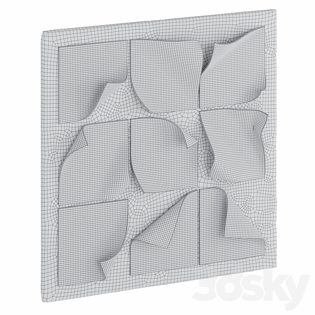 Decorative panel 1 3DS Max Model - thumbnail 3