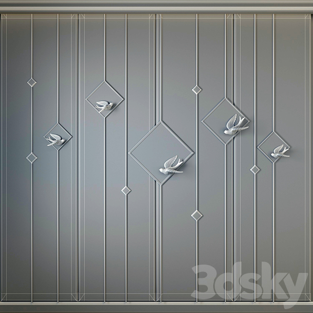 Decorative Panel 10_10 3DS Max Model - thumbnail 3