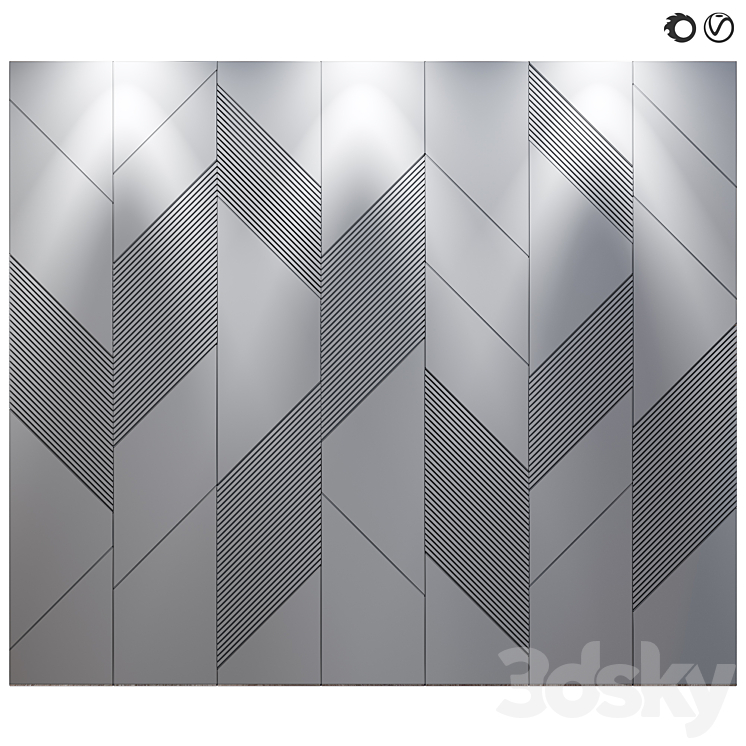 Decorative panel 95 3DS Max Model - thumbnail 2