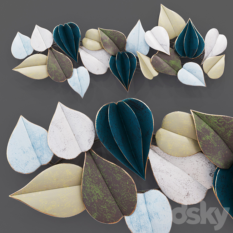 Decorative panel Leaves 3DS Max - thumbnail 1