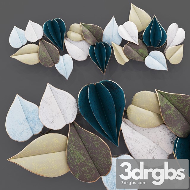 Decorative panel leaves 3dsmax Download - thumbnail 1